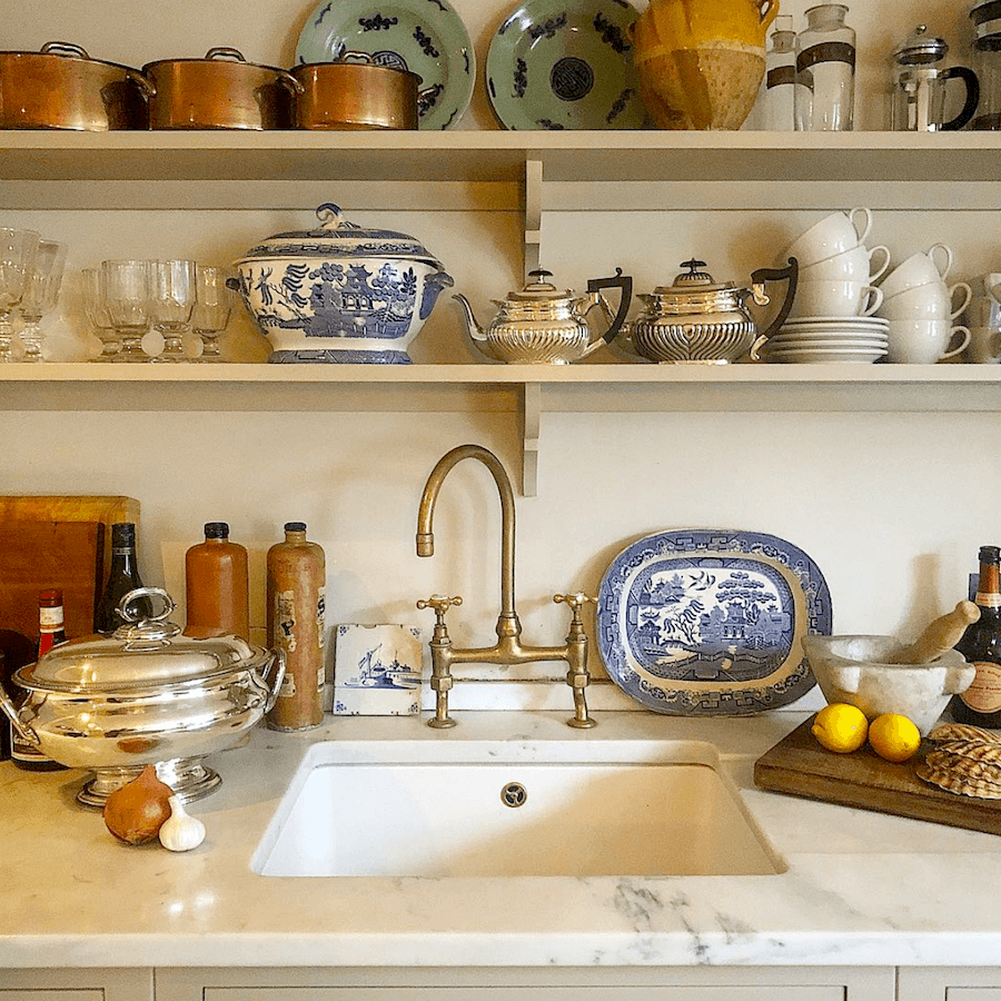 @slightly_worn on instagram - exquisite kitchen shelf styling