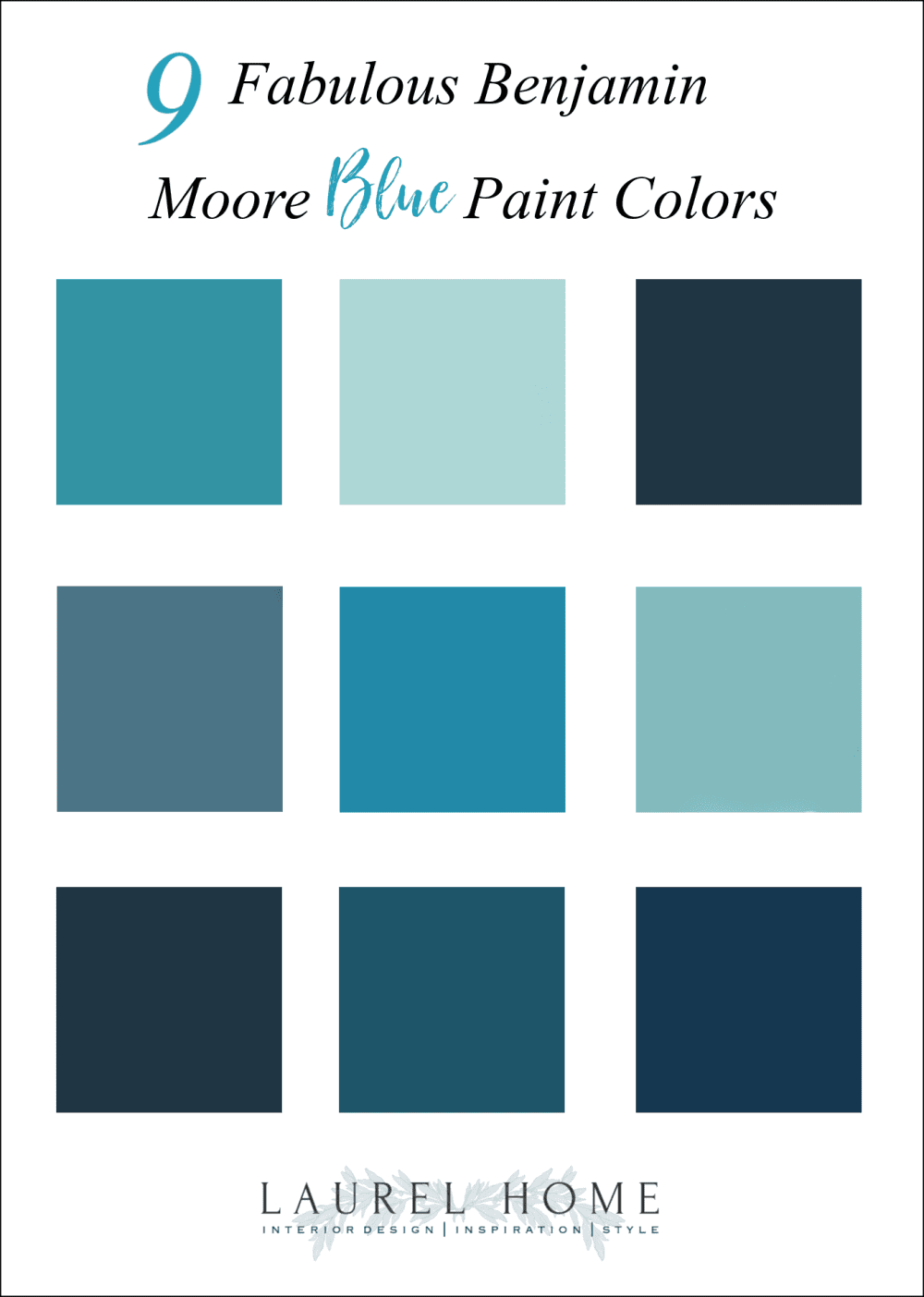 9 gorgeous shades of Benjamin Moore blue paint colors