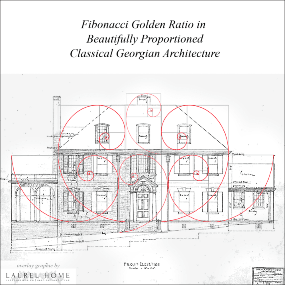 Fibonacci Golden Ratio in Beautifully Proportioned Classical Georgian Architecture