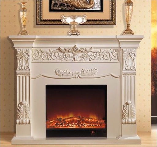 hideous ersatz wooden-fireplace-mantel-fireplace