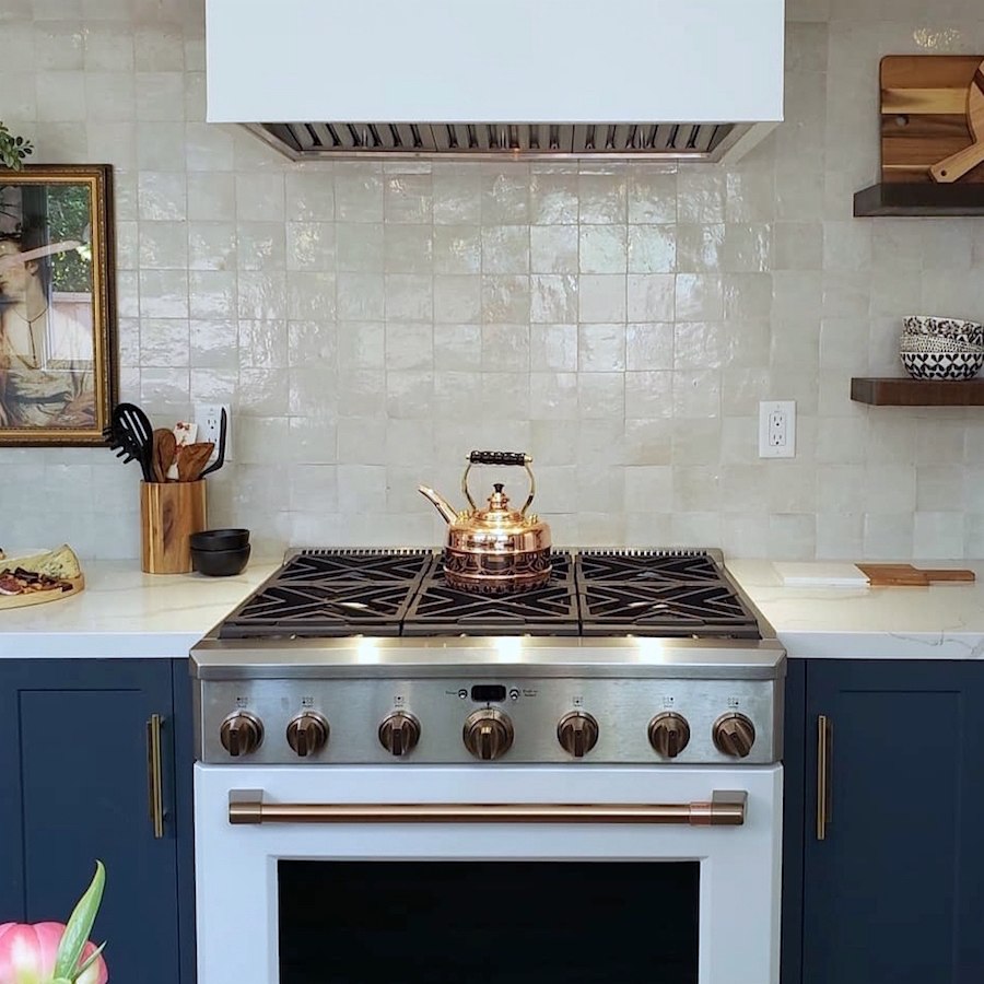 Kismet House - Beautiful kitchen remodel - Cle Tile - cafe-appliance-range