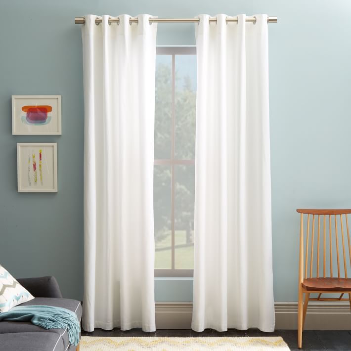 West Elm cotton-canvas-grommet-curtain-white-contemporary - casual-drapery hardware