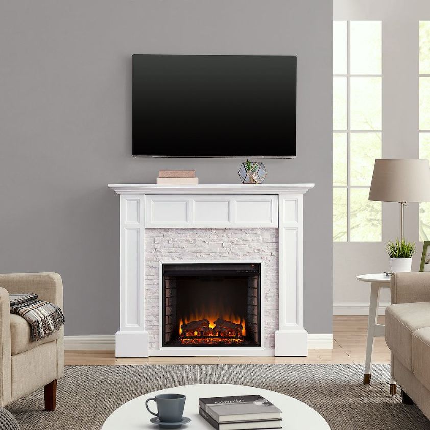 Faux Fireplace A Great Idea Or, Fake Fireplace Tv Screen