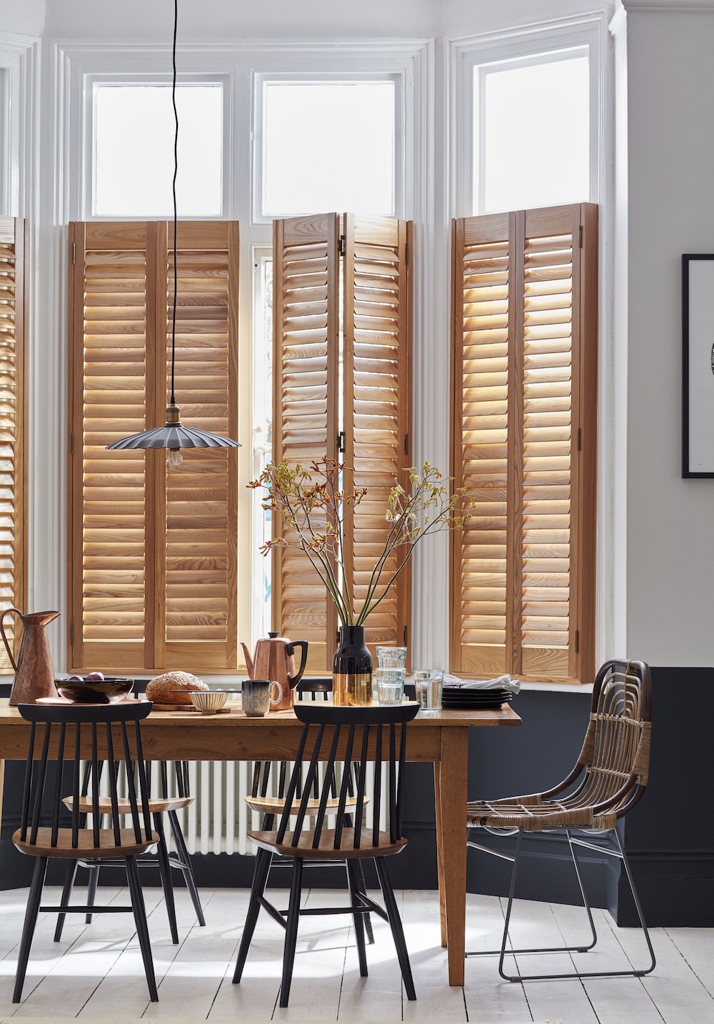 California-Shutters-cafe-style-premium-teak-shutters-in-Light-Oak-from
