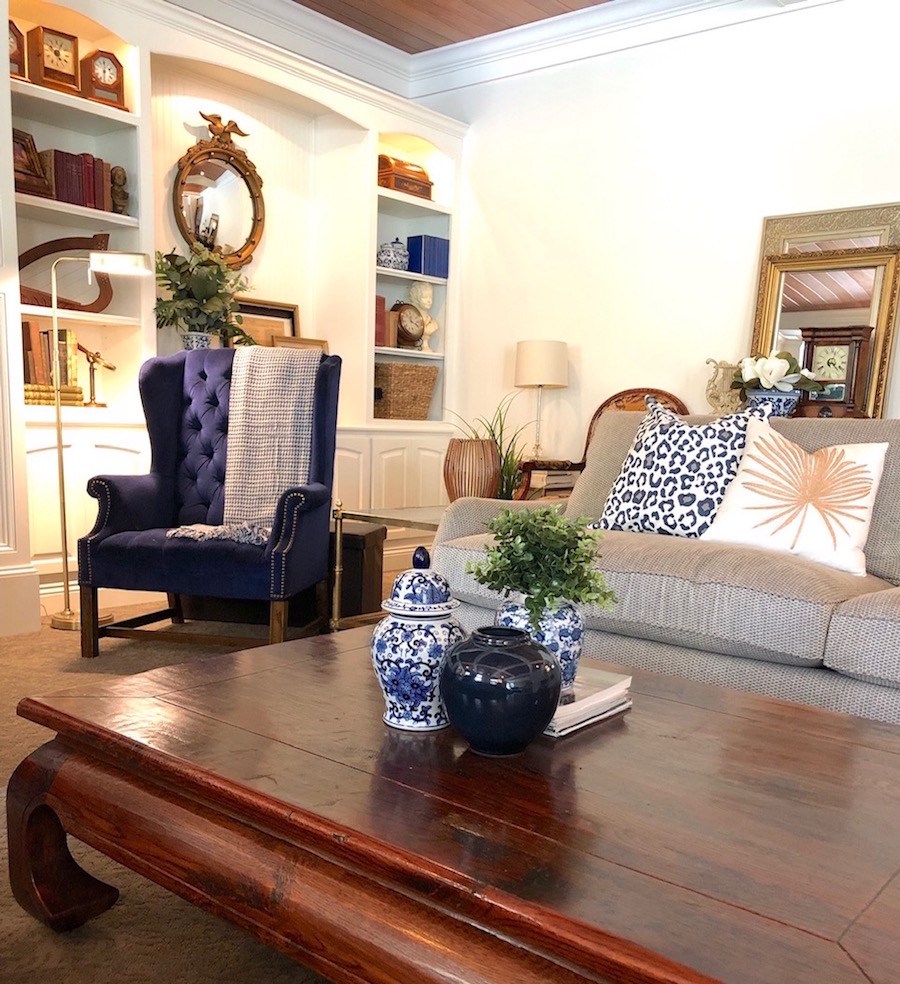 Family room furnishings - Opium coffee table - no-fail decorating plan