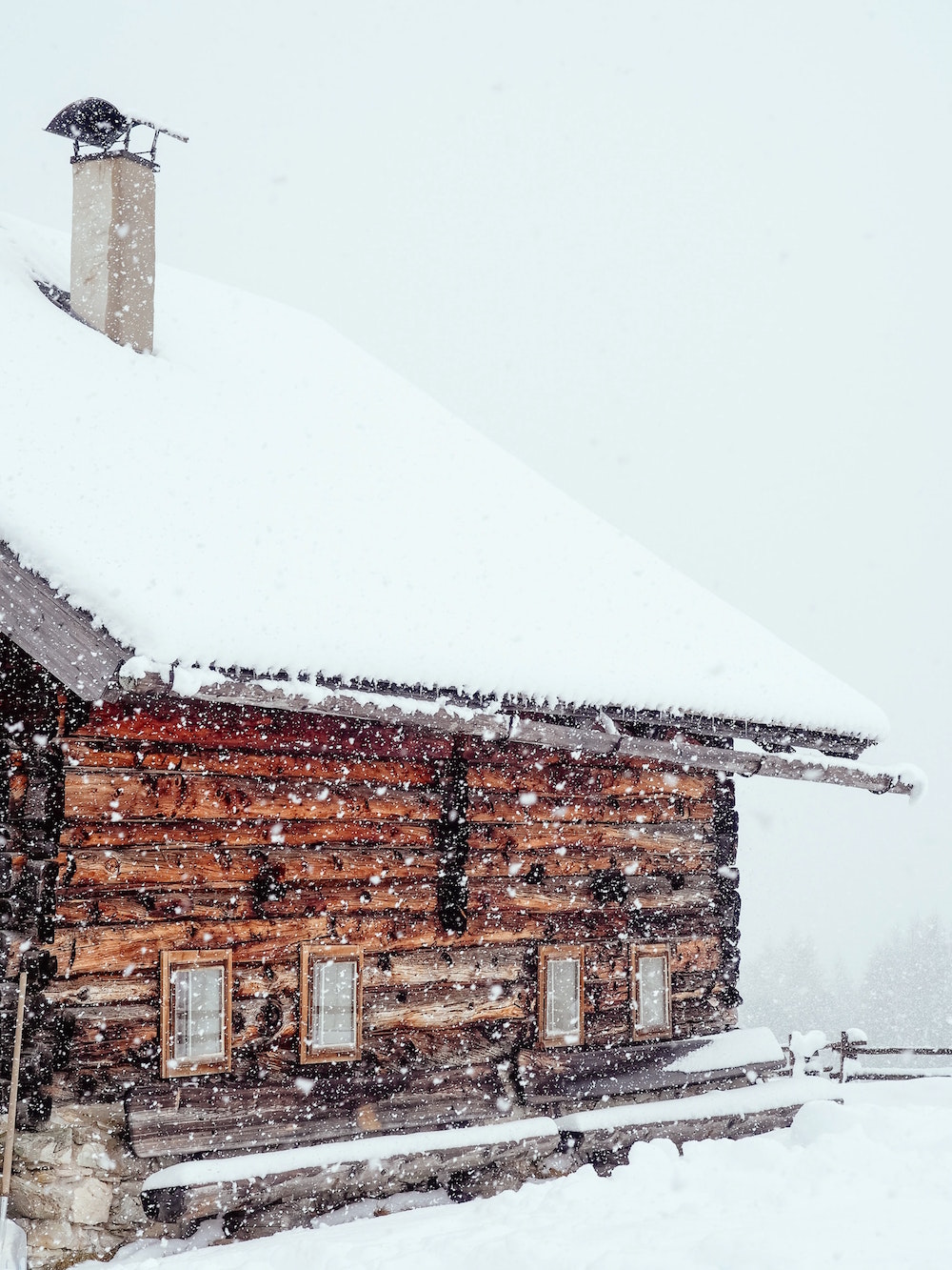 Log House Snow - via Simon Schoepf @simontour on unsplash - Disdain For Winter