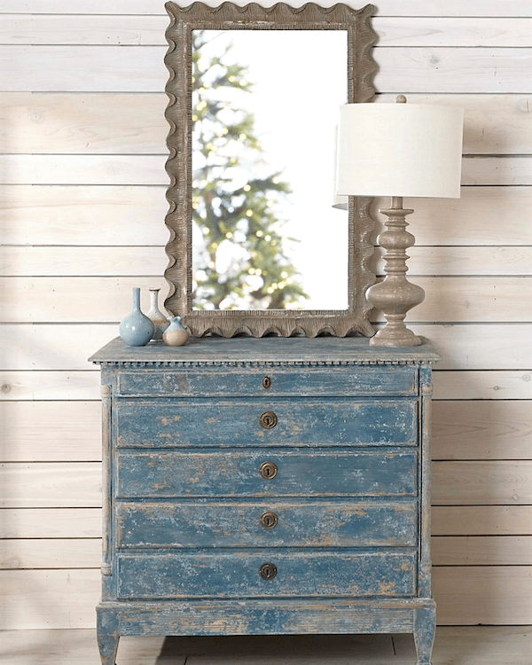 Wisteria chest - antique reproduction -painted wood furniture
