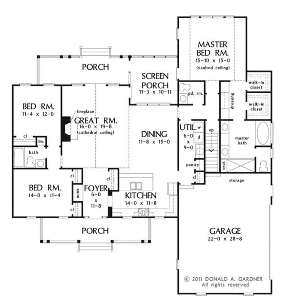 Country Style House Plan 4 Beds 3 5
