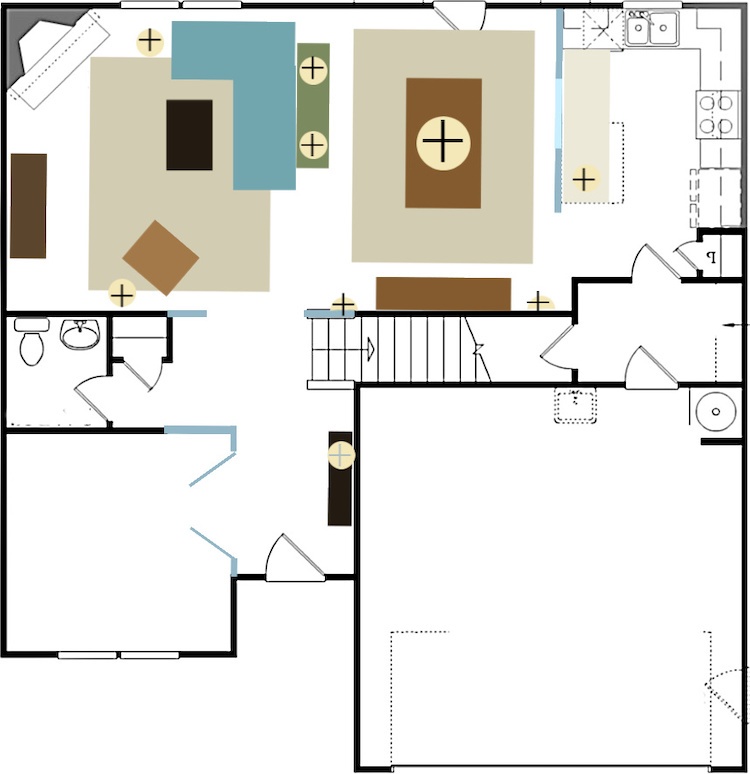 Floor plan after easy renovation idea - small walls