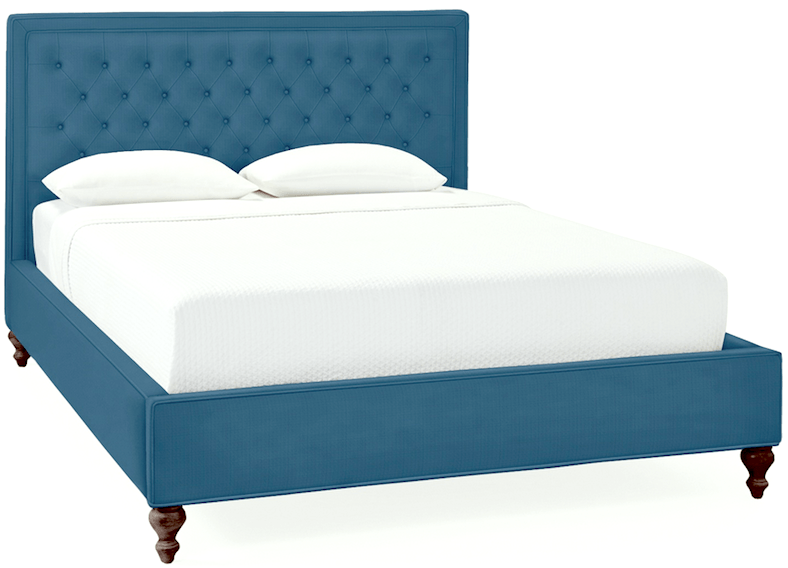 Serena and Lily Fulton tufted bed Aegean. bedroom decorating ideas