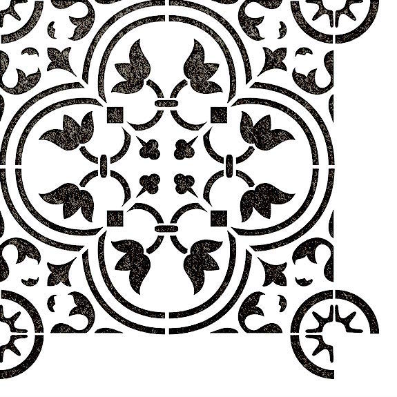 Rosario Tile Stencil - Reusable Floor & Backsplash Scandinavian Tile Stencils