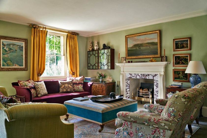 Max Rollitt British living room unique color scheme