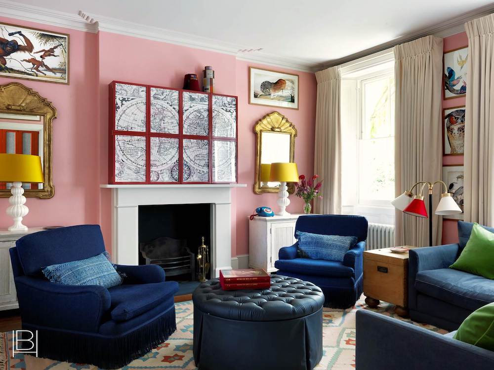 beata_heuman_west_london_townhouse_colorful rooms - pink walls