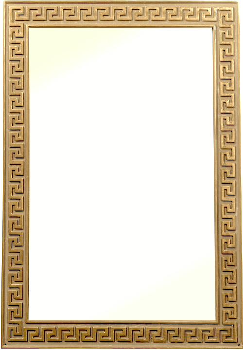 Phillips Scott Athens Mirror Greek Key - Custom Antique Gold Finish