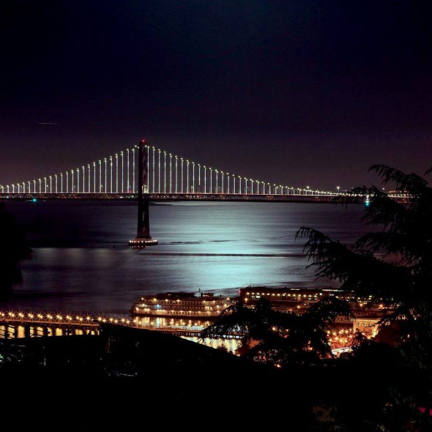 @ajb on unsplash - Bay Bridge at night