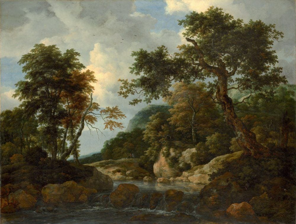 The Forest Stream ca. 1660 Jacob van Ruisdael Dutch - free art