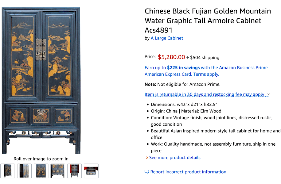 high-low furnishings - over-priced Asian cabinet