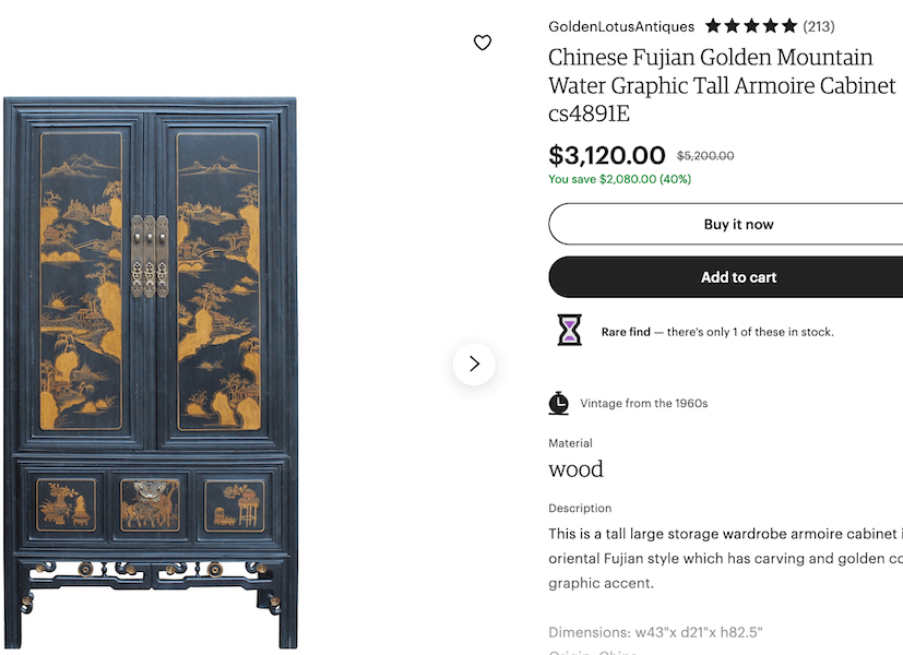 Goldenlotus armoire on etsy high-low furnishings