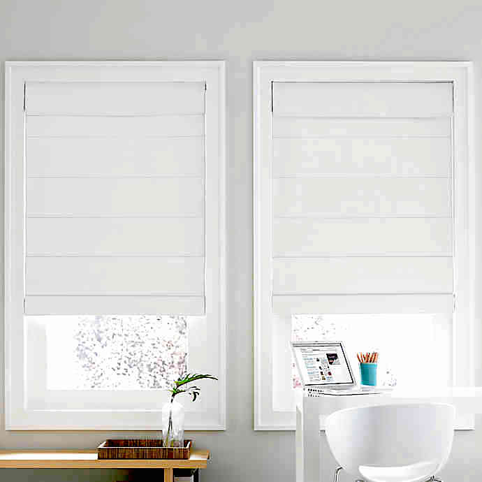 Bed Bath and Beyond White Roman Shade Laurel Home