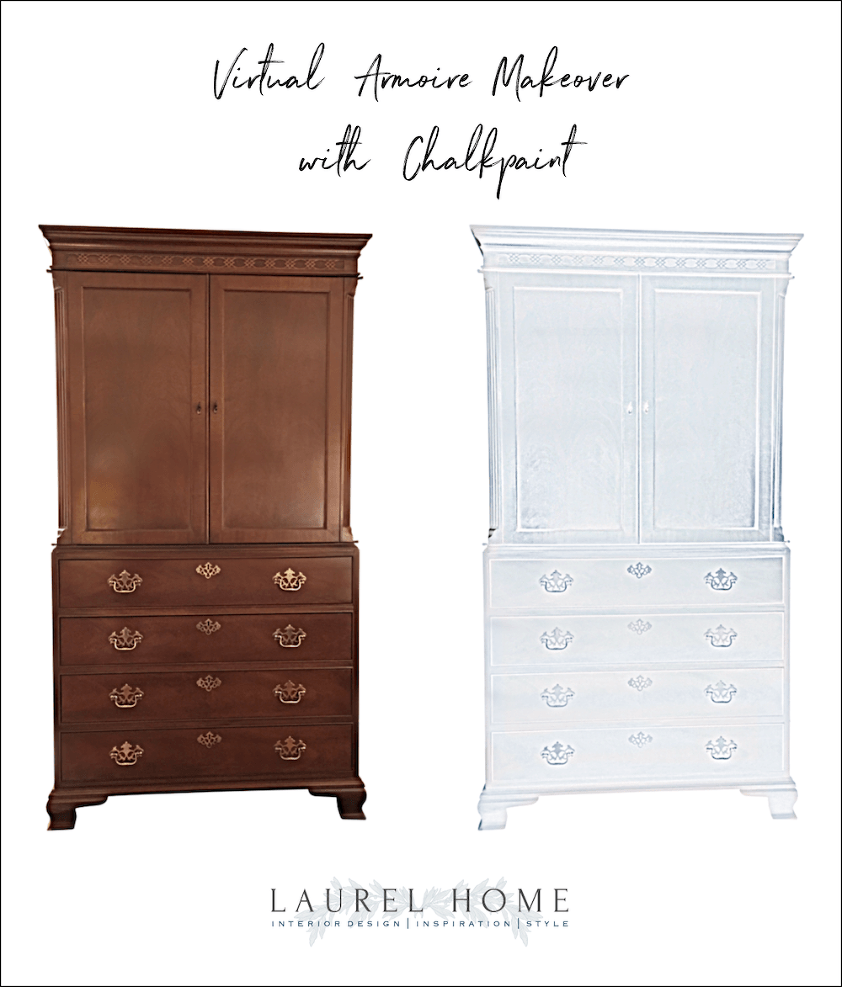 virtual chalk painted armoire