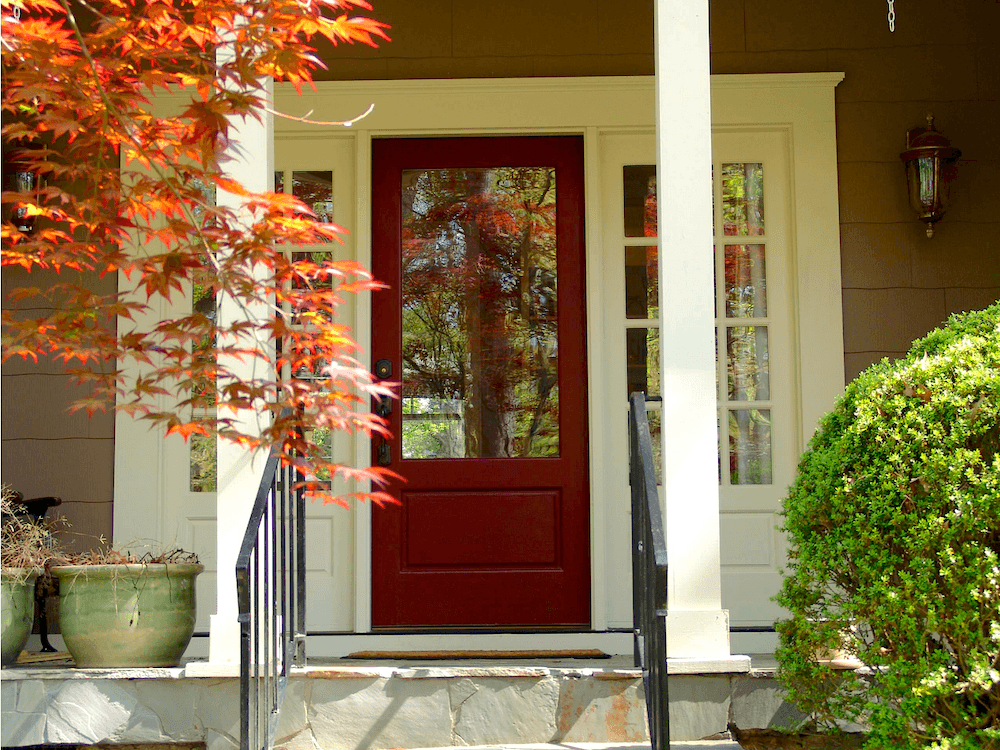 Soorikian Architecture - Front Door - Benjamin Moore Classic Burgundy Red