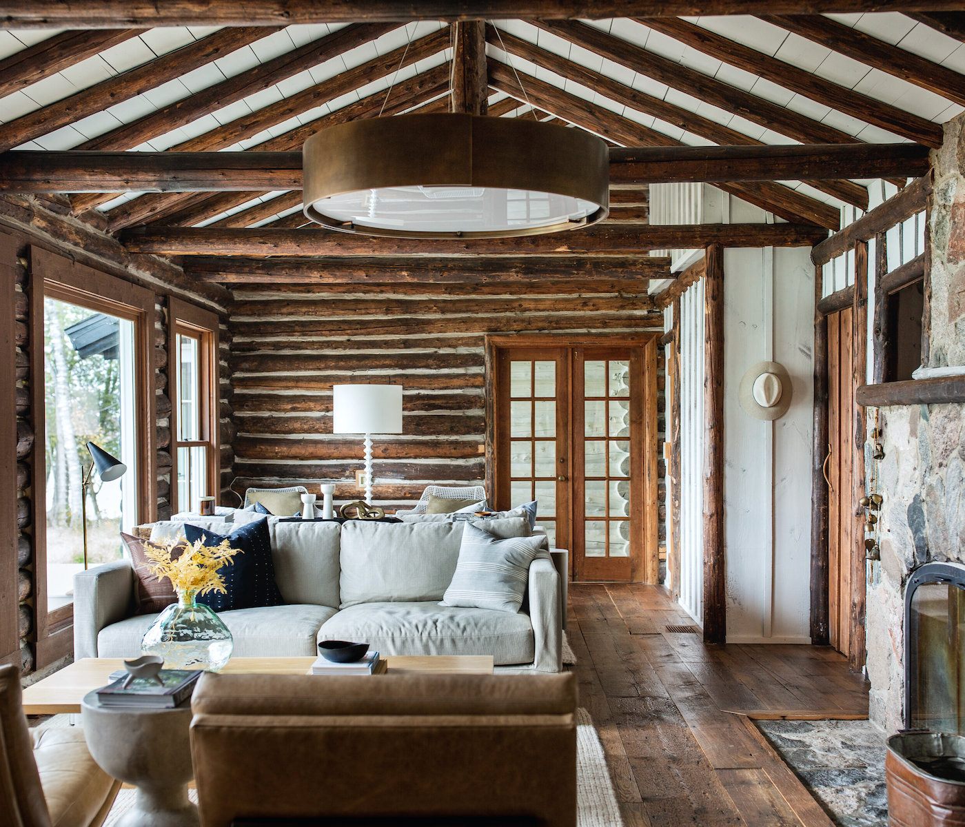 jenna borst photography-rustic decor - log cabin living room - Jenna Stoffer Design