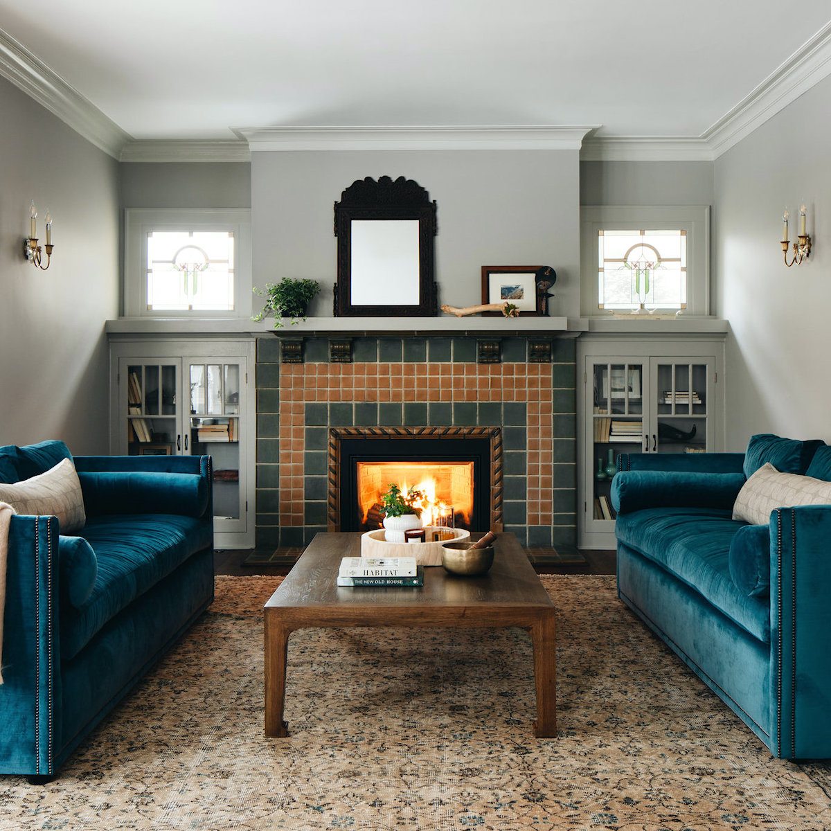 Jean Stoffer Design - mother-daughter interior designers - fabulous colors - teal sofas