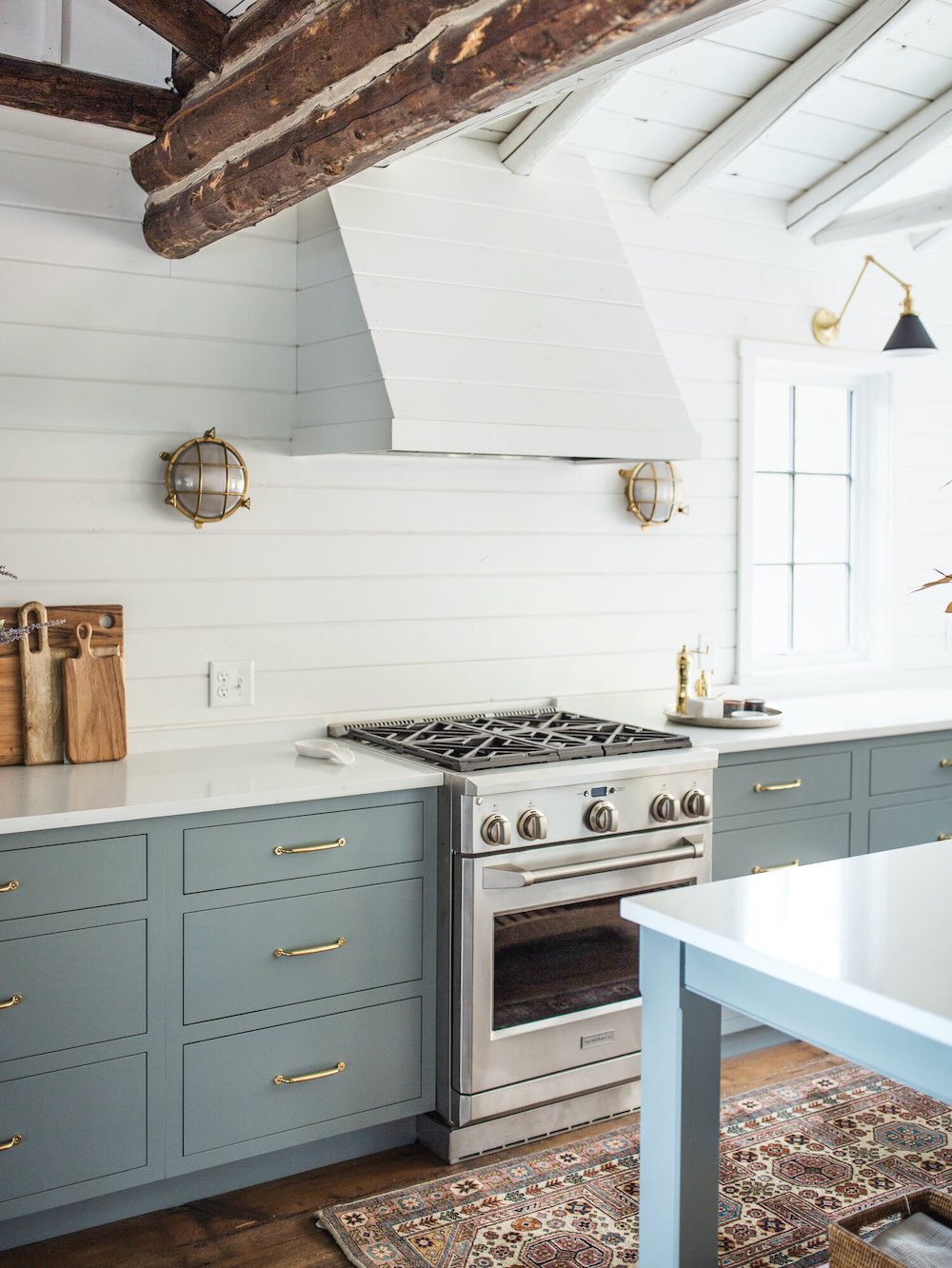 Jean Stoffer Design | Torch Lake Cabin Gibralter Cliffs 1587 - no-fail kitchen cabinet colors