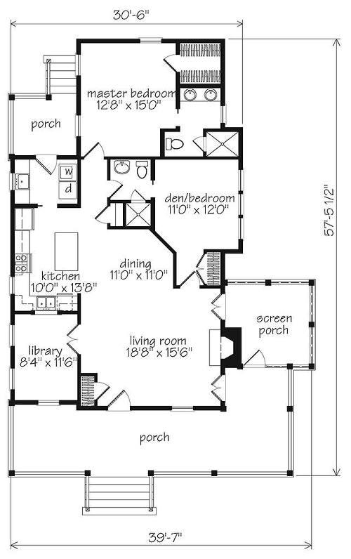 SL-1254_F1 Banning Court Southern Living - Dream Home one-story floor plan