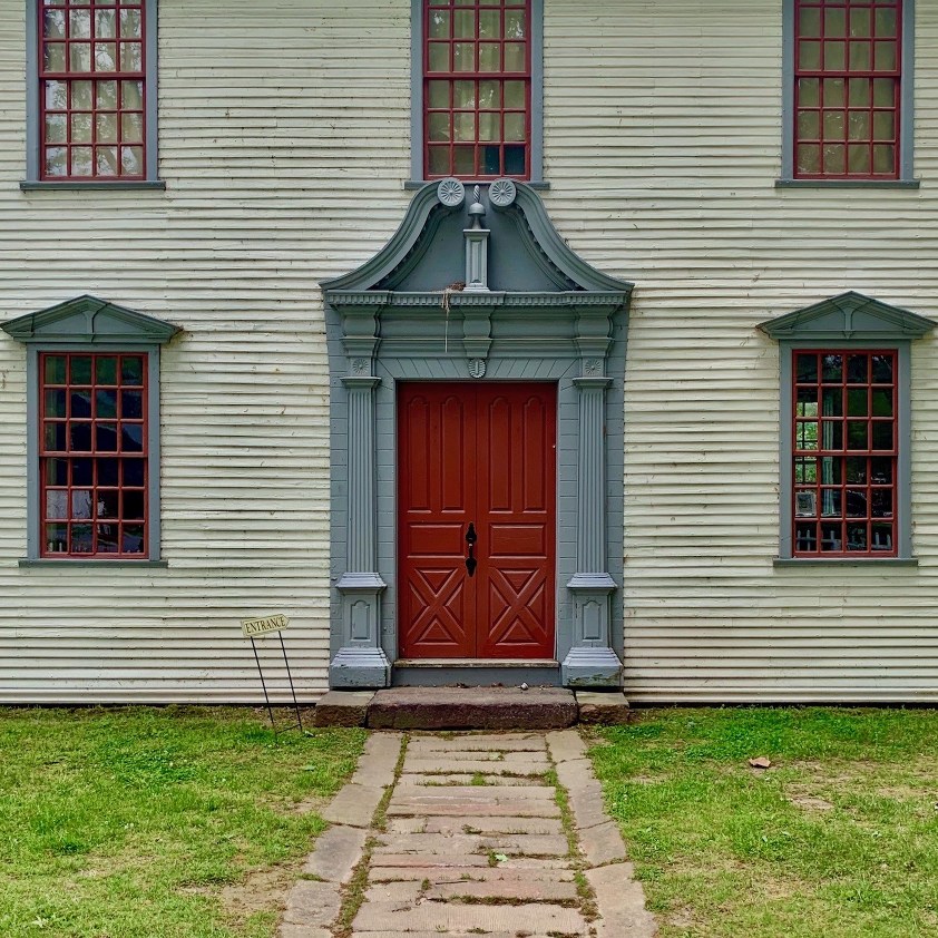 Dwight House - photo: LB Interiors - Historic Deerfield - built c 1754 - front door - house moved from Springfield to Deerfield in 1950