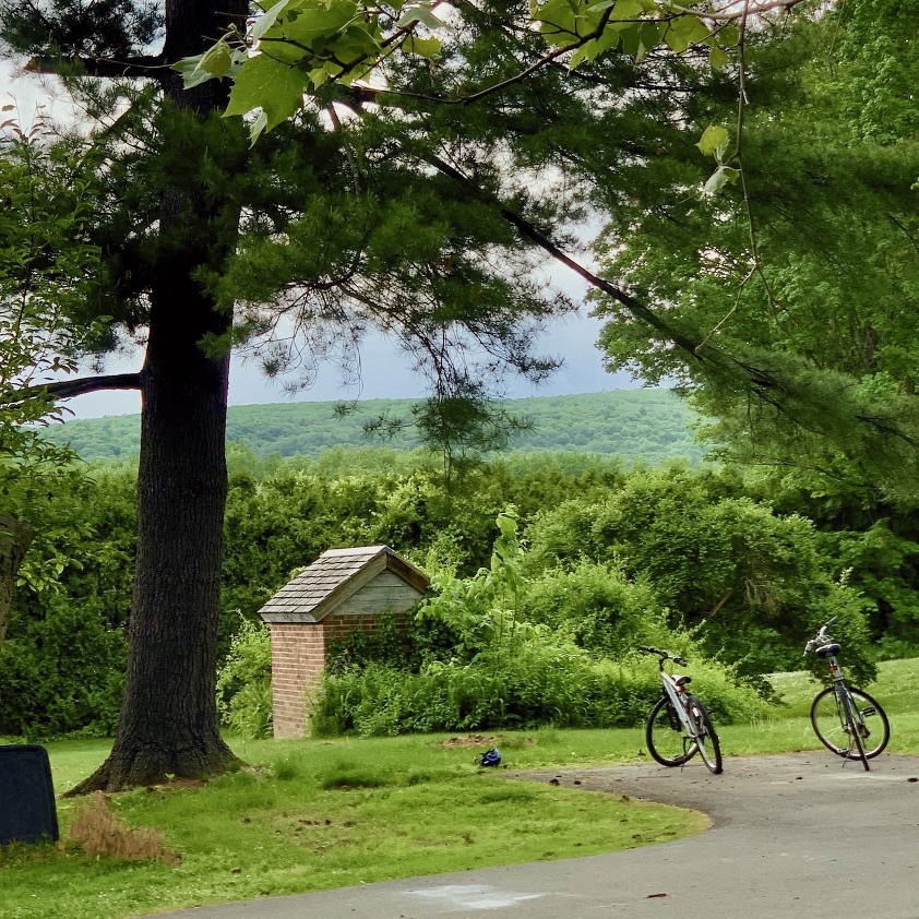 Historic Deerfield vista - two bicycles