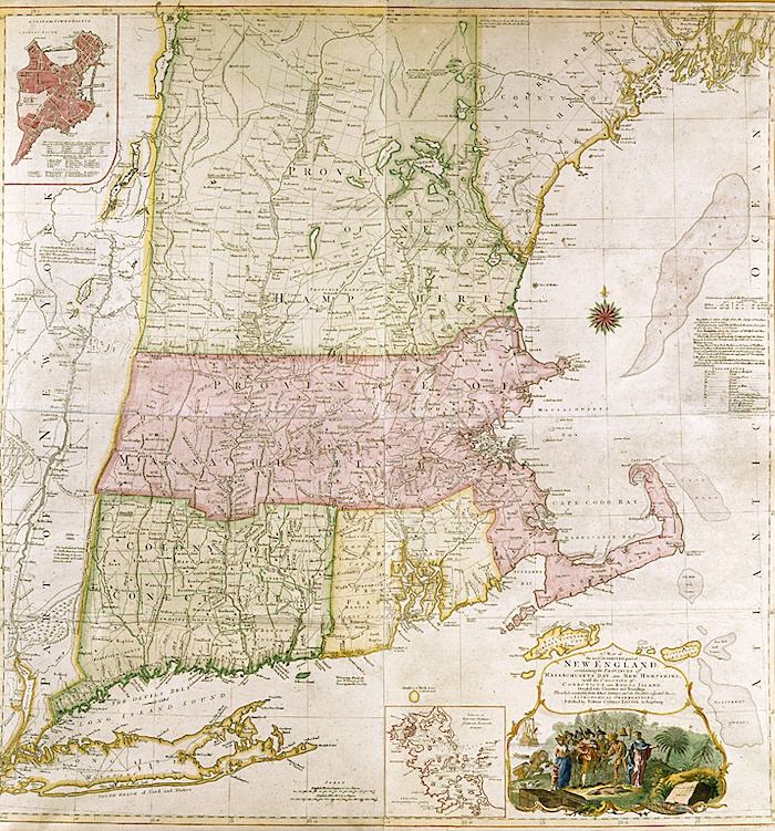 map of inhabited pars of New England 1776 via historic-deerfield