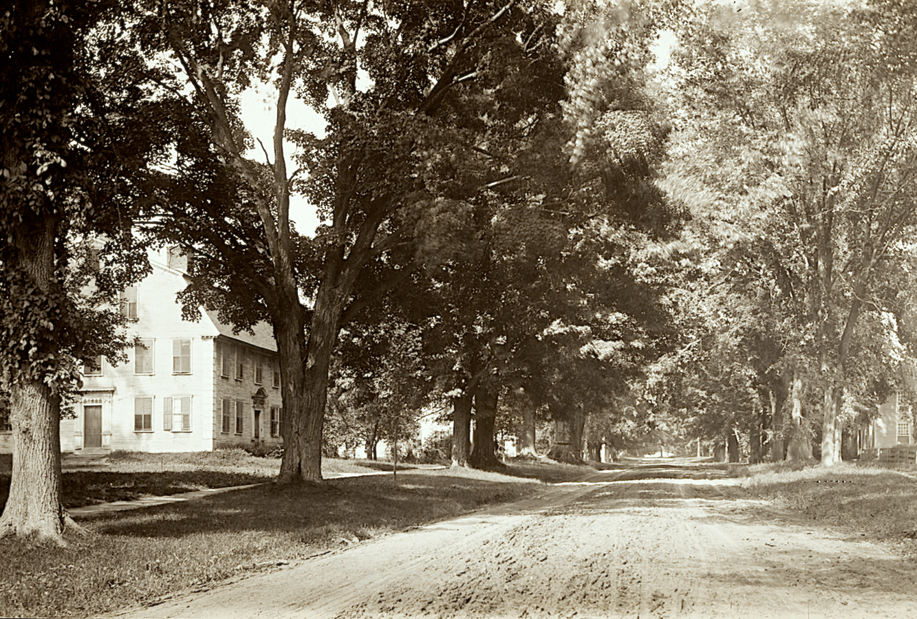 photo Joseph Stebbins Home taken 1888 - Old Main Street - historic Deerfield - photo public domain