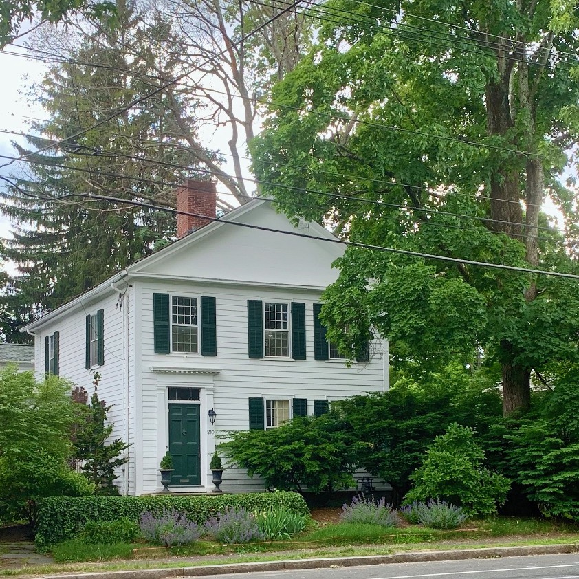 white - green trim - Federal era home Northampton, MA