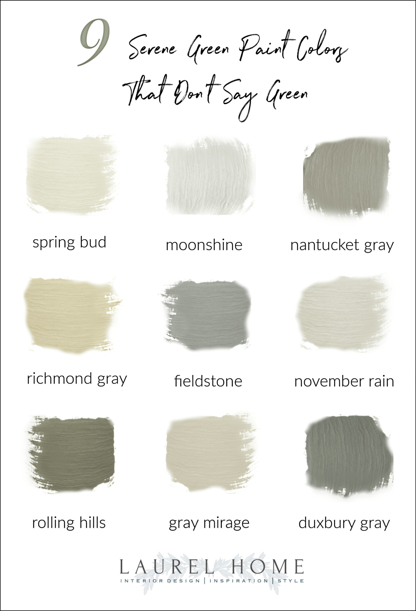 Gray Blue Green Shades  Paint Colors — Elizabeth Burns Design