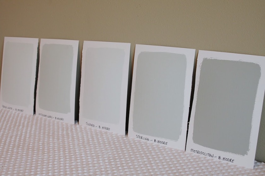 paint samples leaned against the wall - home painting mistakes