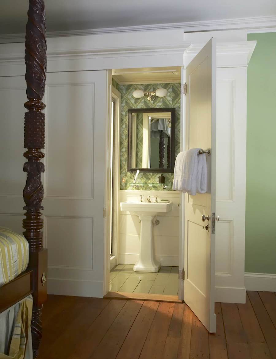 Charleston Greek Revival Gil Schafer - hidden door - bathroom