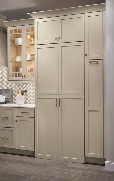 Master Brand Cabinets - hidden pantry behind cabinetry kitchen doors closed