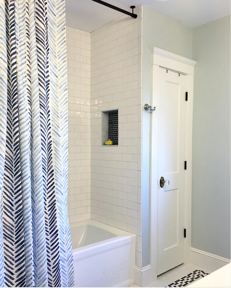 Shower Curtain Hung From Ceiling, Ceiling To Floor Shower Curtains