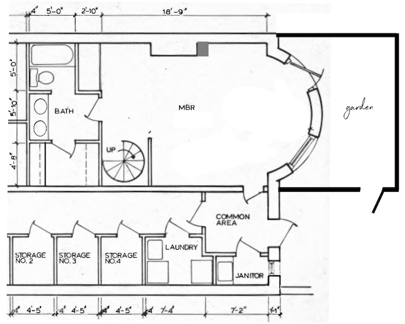 lower level Boston Apartment - before renovation