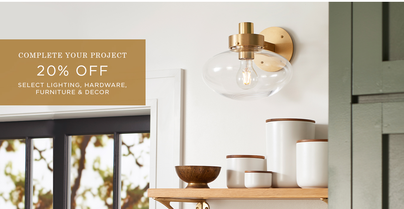 Rejuvenation Select lighting, hardward, furniture and decor 20 off