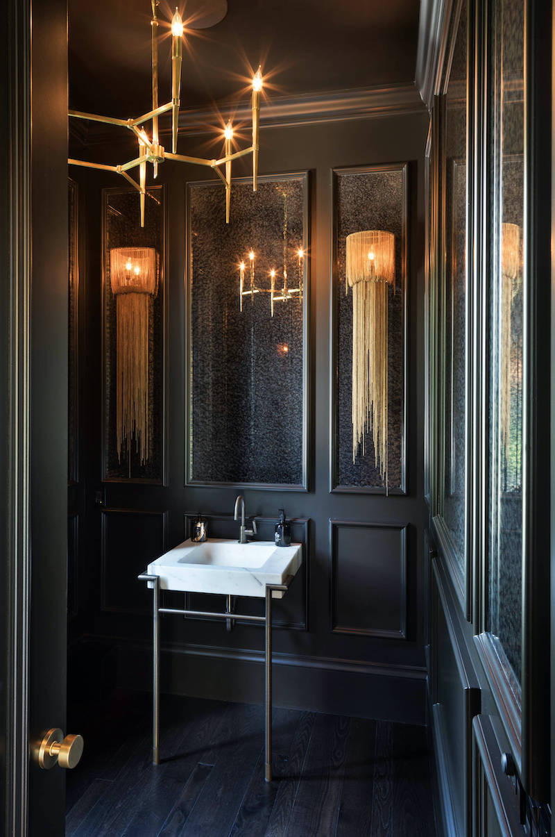 Swan Architecture - chic black bathroom