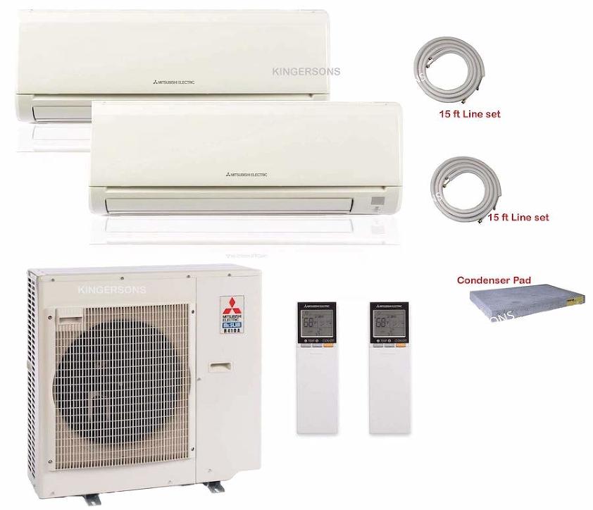Mitsubishi Dual Zone Ductless Mini Split - stop indoor air pollution