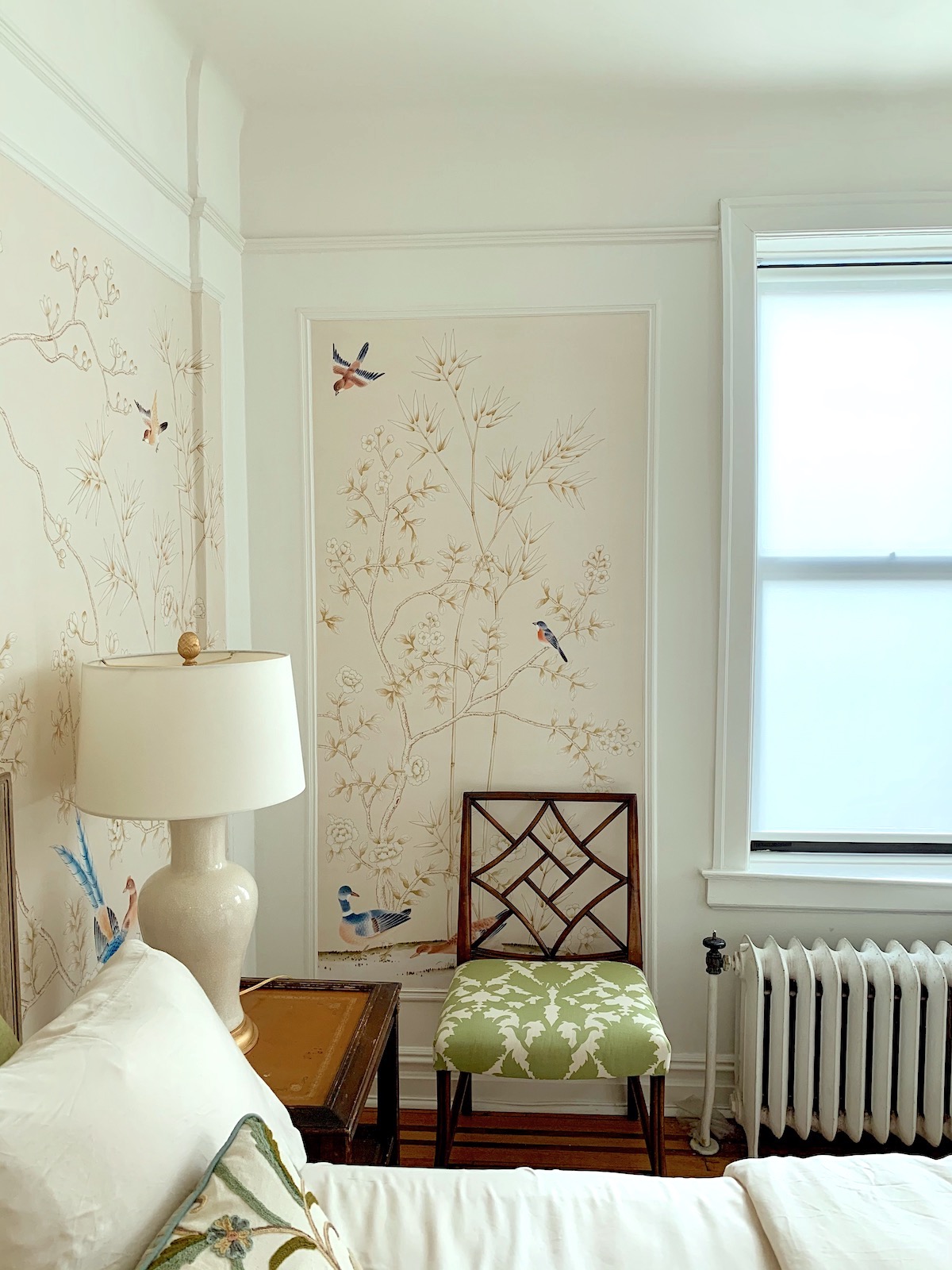 white trim and wall color - Mural Sources Wallpaper - Bronxville, NY apartment for sale