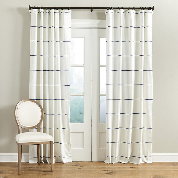 Ballard Design Bowen Striped drapery curtain - guestroom suite