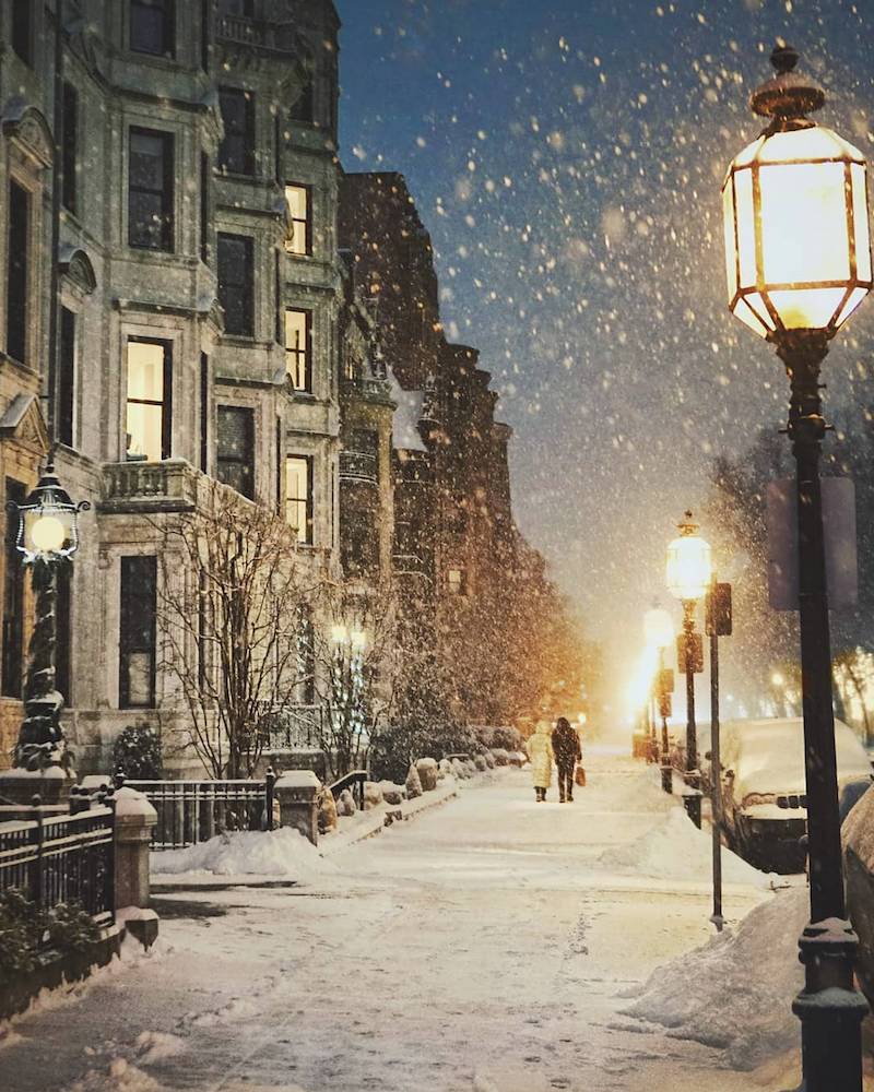 via brianmcw on instagram Back Bay CommAve Snow January 19, 2020