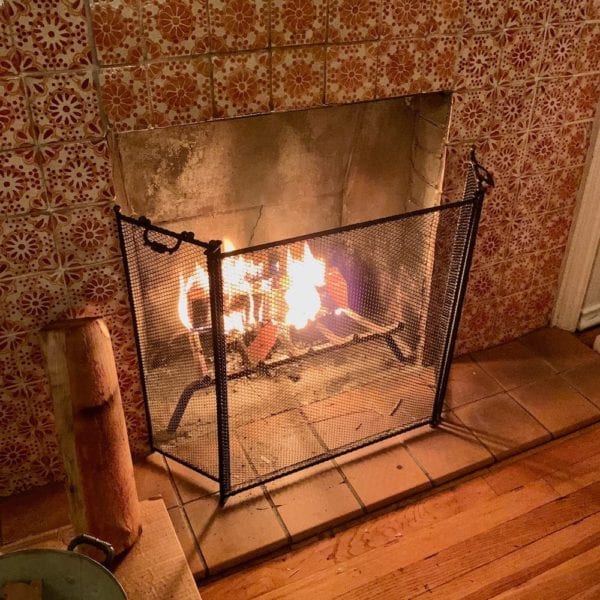 my fireplace February 12, 2021 - fireplace screen -