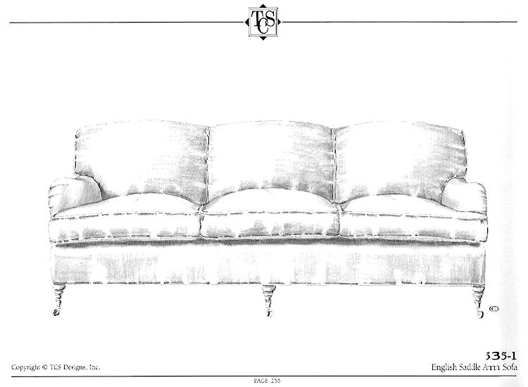 TCS Designs English Saddle Arm Sofa - Best Sofa