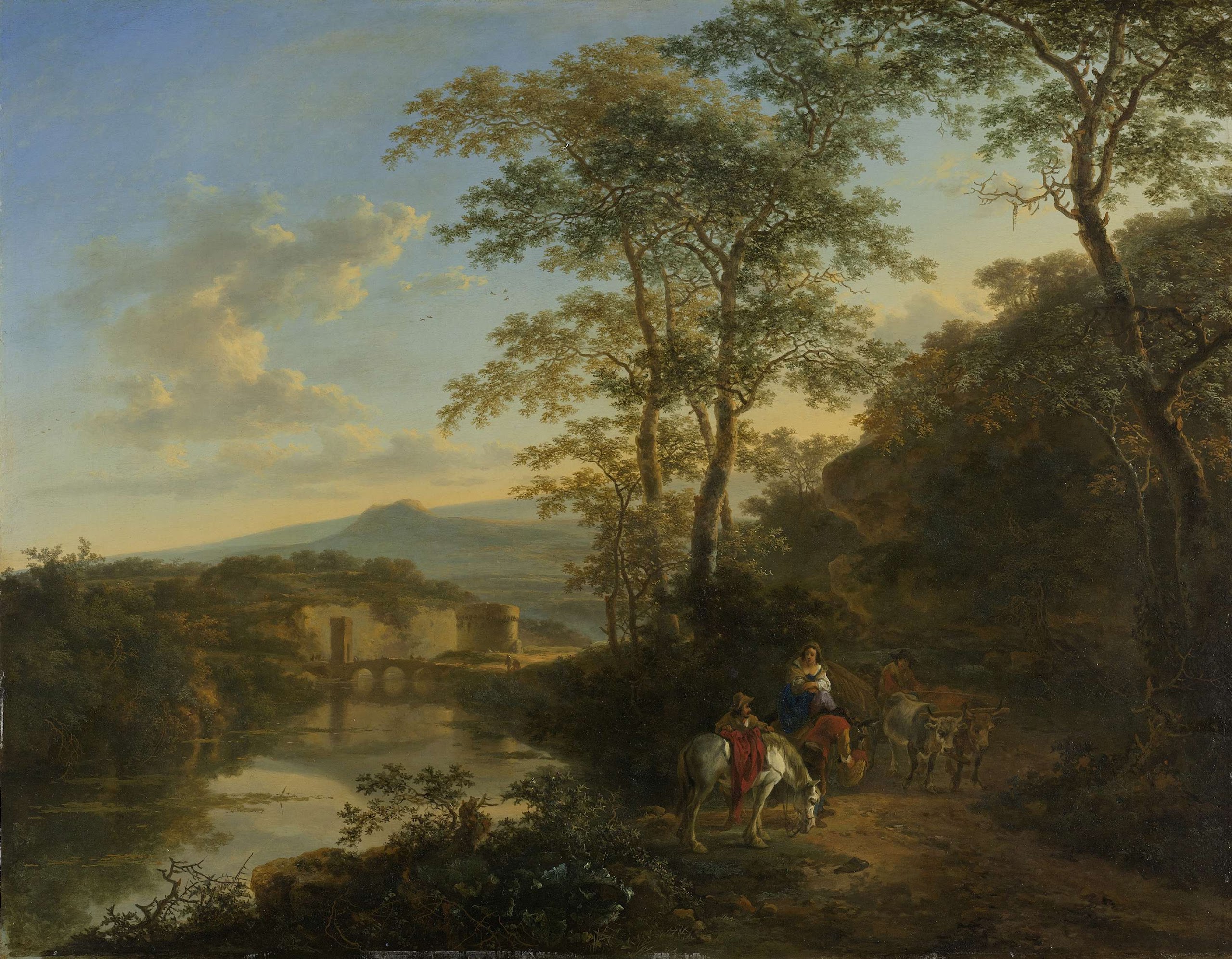 Italian-Landscape-with-the-Ponte-Molle.-1640-1652-Jan-Both-oil-painting
