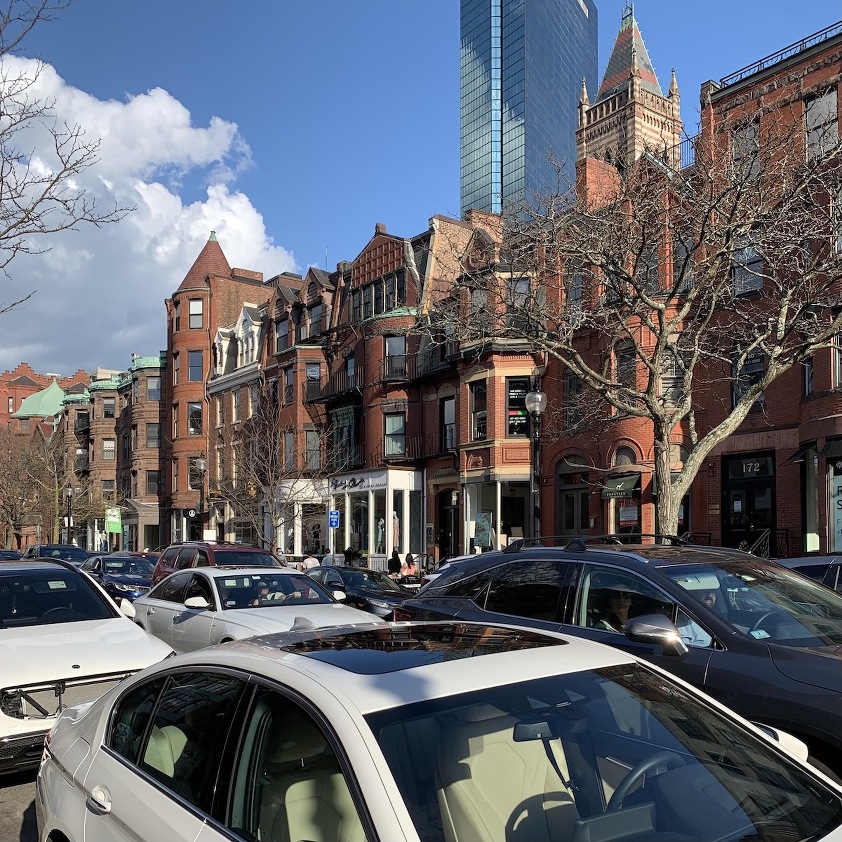 Boston Warm Spring Day - Newbury Street April 10, 2021